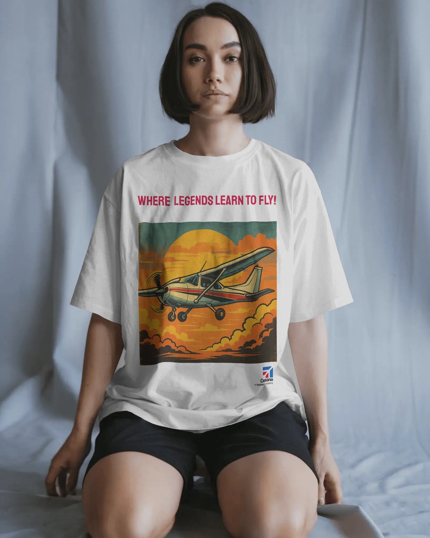 Where legends learn to fly | Cessna Oversized T-shirt