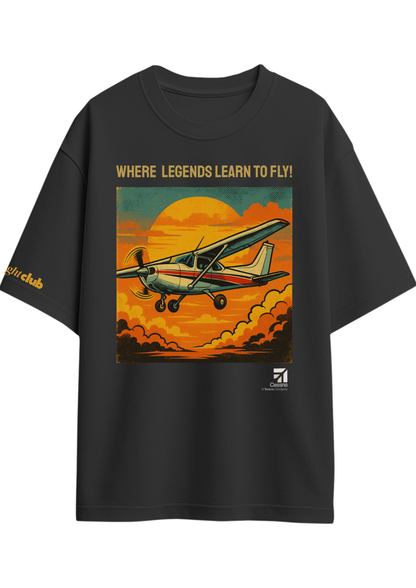 Where legends learn to fly | Cessna Oversized T-shirt