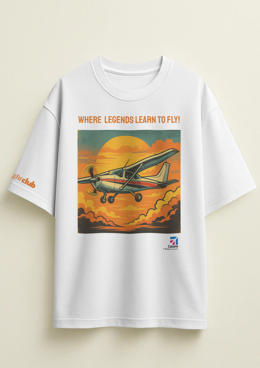 Where legends learn to fly | Cessna Oversized T-shirt