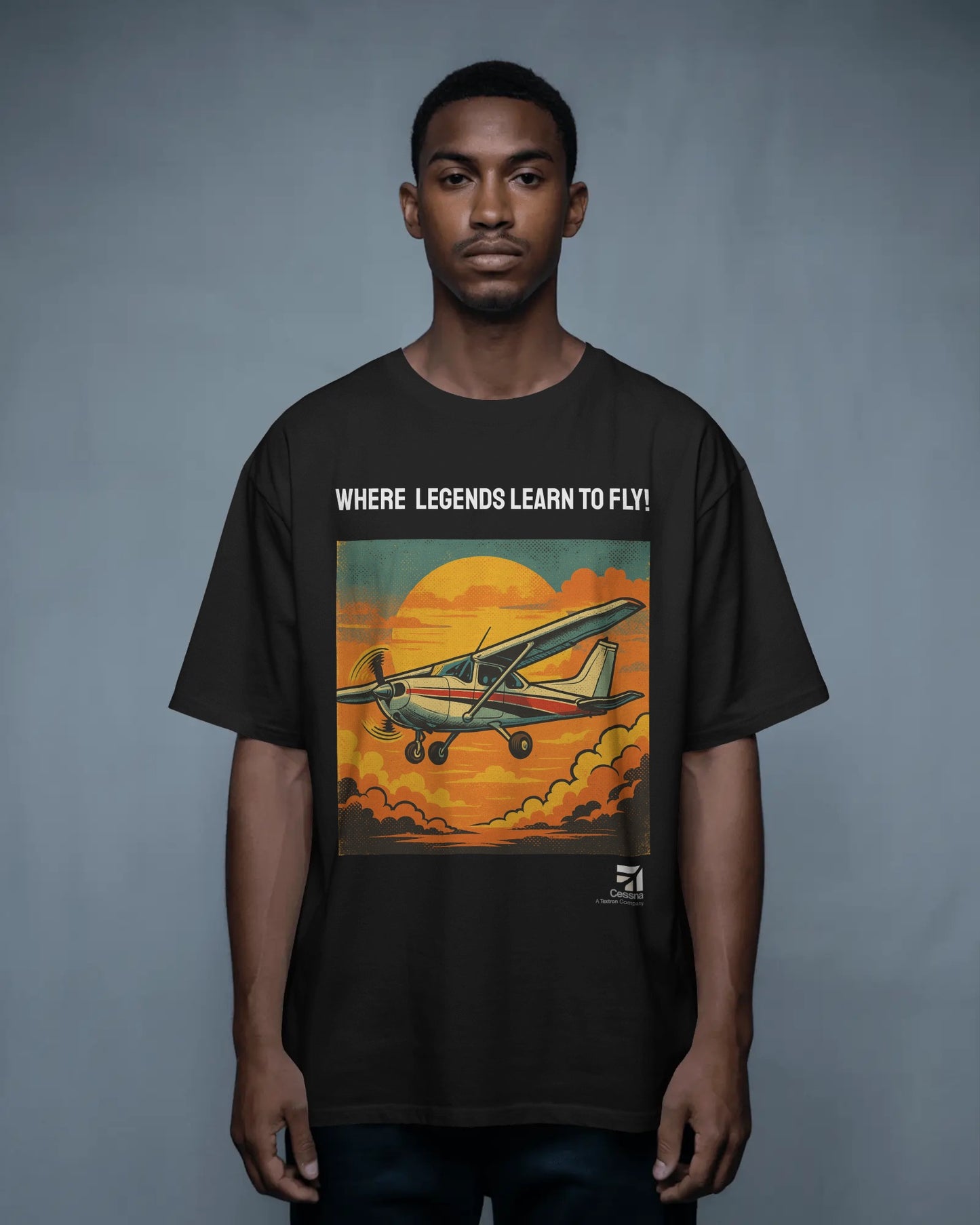Where legends learn to fly | Cessna Oversized T-shirt