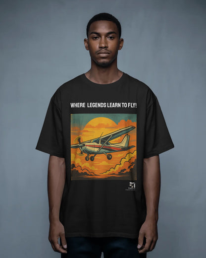 Where legends learn to fly | Cessna Oversized T-shirt